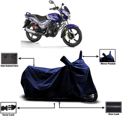 Amexride Two Wheeler Cover for TVS(Star City BS6, Blue)