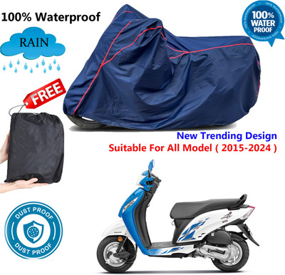 AutoGalaxy Waterproof Two Wheeler Cover for Honda(Activa i, Blue, Red)