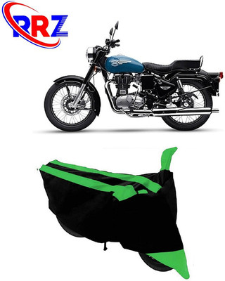 RRZ Waterproof Two Wheeler Cover for Royal Enfield(Standard 350, Black, Green)