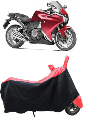Coxtor Two Wheeler Cover for Honda(VFR 1200F, Red)