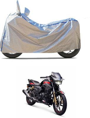 CODOKI Waterproof Two Wheeler Cover for TVS(Apache, Silver)