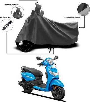 Mdstar Waterproof Two Wheeler Cover for Hero(Pleasure, Grey)