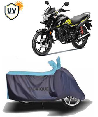 MOVIQUE Two Wheeler Cover for Honda(SP 125, Grey, Blue)