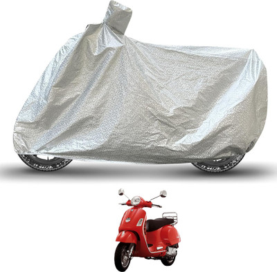 Caronix Waterproof Two Wheeler Cover for Vespa(Vespa LX, Silver)