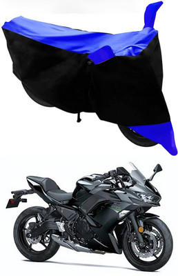 Furious3D Two Wheeler Cover for Kawasaki(Ninja 650 BS6, Blue, Black)