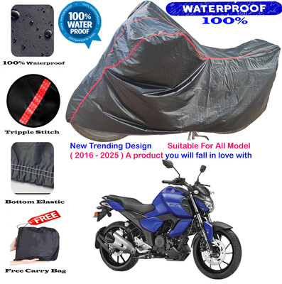 OliverX Waterproof Two Wheeler Cover for Yamaha(FZ-X, Black, Red)