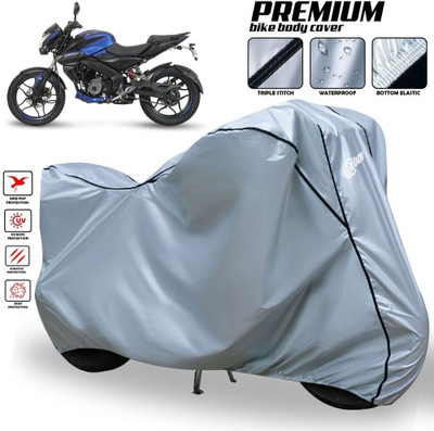 OliverX Waterproof Two Wheeler Cover for Bajaj(Pulsar NS-160, Silver, Black)