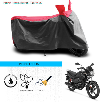 ANTHUB Waterproof Two Wheeler Cover for Hero(Passion, Grey, Red)