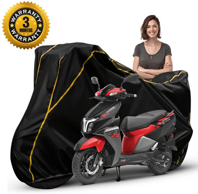 CoverX Waterproof Two Wheeler Cover for TVS(NTORQ, Black, Yellow)