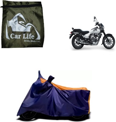 Car Life Two Wheeler Cover for Bajaj(Avenger 180 Street, Orange, Blue)