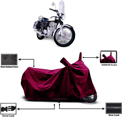Amexride Two Wheeler Cover for Royal Enfield(Machismo 350, Maroon)