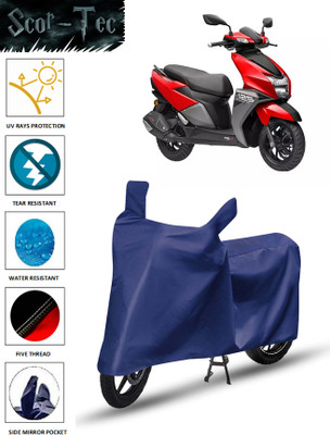 SCOR-TEC Waterproof Two Wheeler Cover for TVS(NTORQ, Blue)