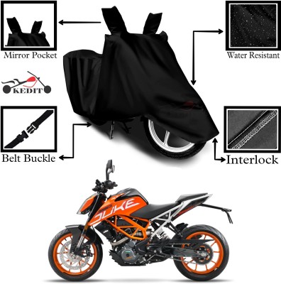 KEDIT Two Wheeler Cover for KTM(Duke 390 ABS, Black)