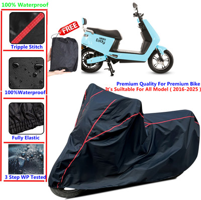 KaparDineX Waterproof Two Wheeler Cover for Hero(Electric E-Sprint, Black)
