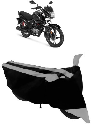 GANPRA Two Wheeler Cover for Hero(Glamour, Black, Grey)