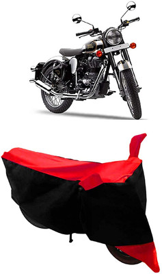KEDIT Two Wheeler Cover for Royal Enfield(Classic Chrome, Red)
