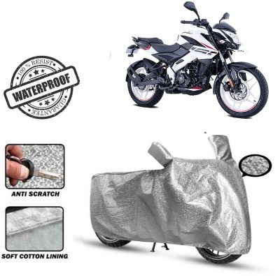 ROYAL AUTO MART Waterproof Two Wheeler Cover for Bajaj(Pulsar NS 160, Silver)