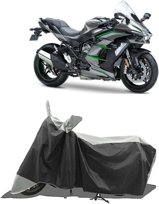 GROFATIK Two Wheeler Cover for Kawasaki(Ninja H2 SX BS6, Grey)