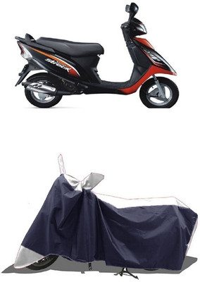 SUGASHRI Waterproof Two Wheeler Cover for TVS(Scooty Streak, White, Blue)