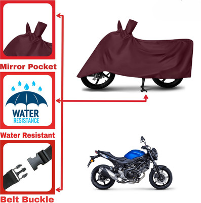 DeepShakshi AUTOMOTIVE Two Wheeler Cover for Suzuki(SV650, Maroon)
