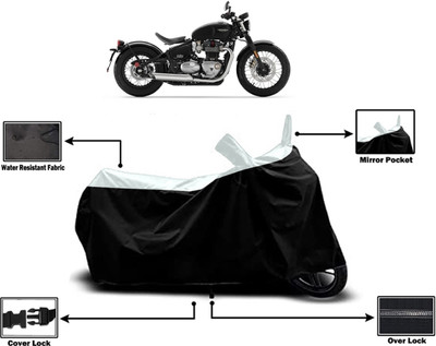 Amexride Two Wheeler Cover for Triumph(Bonneville Bobber, White)