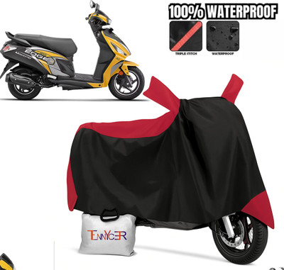 TENNYCER Waterproof Two Wheeler Cover for Hero(Maestro Edge, Red, Black)