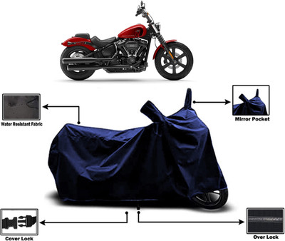 Amexride Two Wheeler Cover for Harley Davidson(Street Bob, Blue)