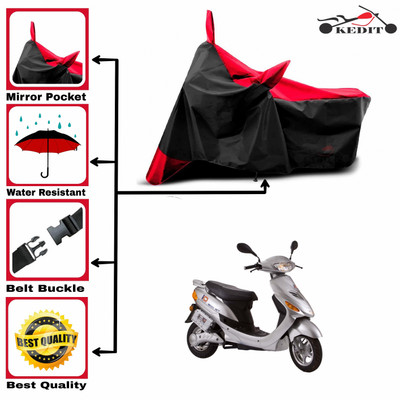 KEDIT Two Wheeler Cover for Avon(E Star, Red, Black)