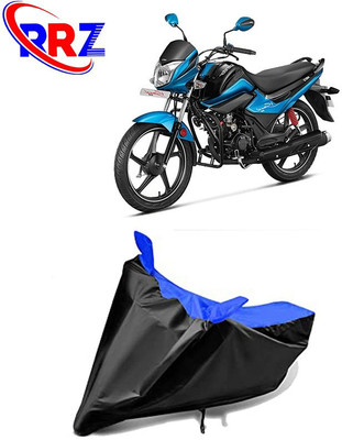 RRZ Waterproof Two Wheeler Cover for Hero(Splendor I Smart, Black, Blue)