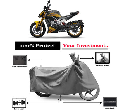 Amexride Two Wheeler Cover for TVS(Apache RTR 310, Grey)