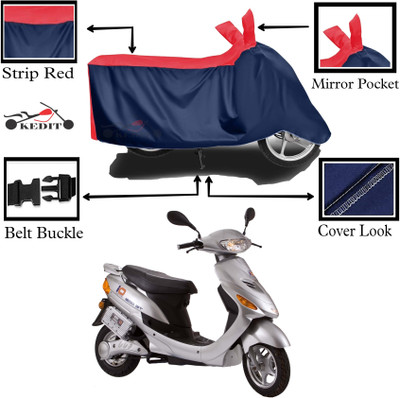KEDIT Two Wheeler Cover for Avon(E Star BS6, Red, Blue)