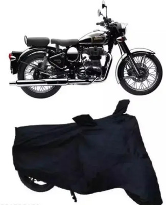 Aamaya Store Waterproof Two Wheeler Cover for Royal Enfield(Bullet 350, Black)