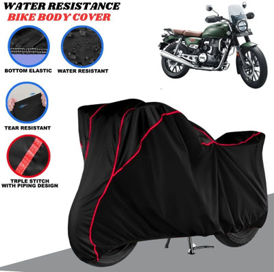SRP PRODUCT Waterproof Two Wheeler Cover for Honda(Hness CB350, Black, Red)