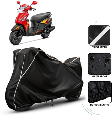 OliverX Waterproof Two Wheeler Cover for Hero(Pleasure, Black)