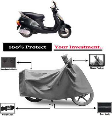 Amexride Two Wheeler Cover for Kinetic(Nova EX, Grey)
