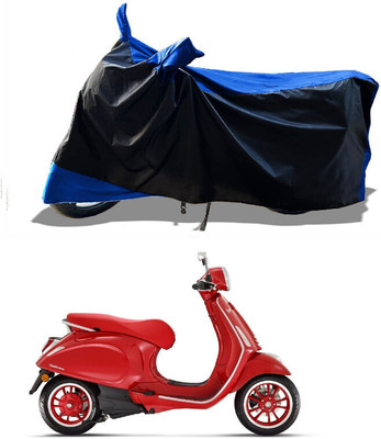 DeepShakshi AUTOMOTIVE Waterproof Two Wheeler Cover for Vespa(Piaggio Elettrica, Blue)