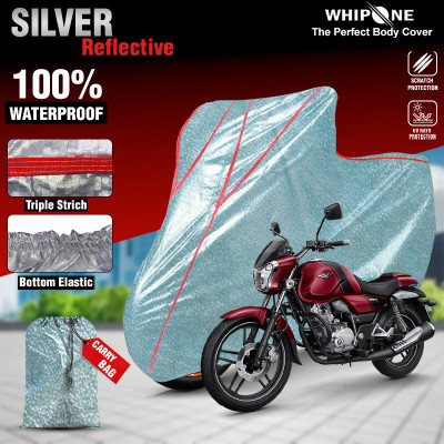 Whipone Waterproof Two Wheeler Cover for Bajaj(V15, Silver)