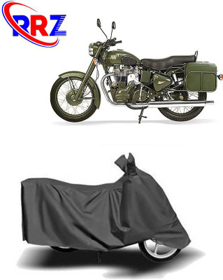 RRZ Waterproof Two Wheeler Cover for Royal Enfield(Battle, Grey)