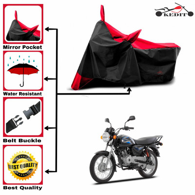 AASHTIK MART Two Wheeler Cover for Bajaj(CT100, Red, Black)