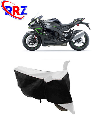 RRZ Waterproof Two Wheeler Cover for Kawasaki(Ninja ZX 10R, Black, White)