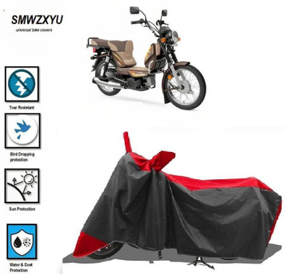SK AUTO Waterproof Two Wheeler Cover for TVS(Black, Red)