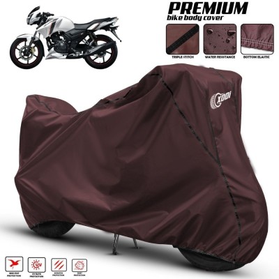 xodi Waterproof Two Wheeler Cover for TVS(Apache 150, Maroon, Black)