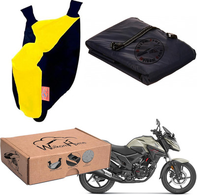 WolkomHome Waterproof Two Wheeler Cover for Honda(X-Blade, Yellow, Blue)