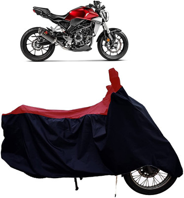 KEDIT Two Wheeler Cover for Honda(Hness CB350, Red, Black)