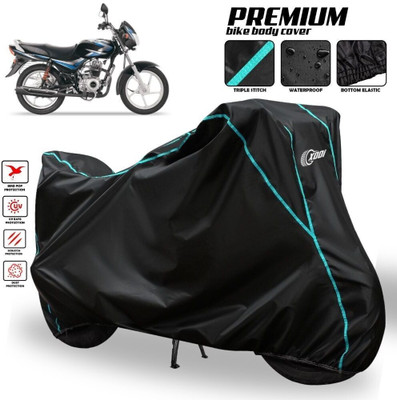 AutoGalaxy Waterproof Two Wheeler Cover for Bajaj(CT 100, Black, Blue, Multicolor)