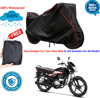 AUTOCAD Waterproof Two Wheeler Cover for Hero(CD deluxe, Black)