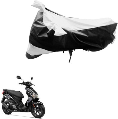 Mdstar Waterproof Two Wheeler Cover for Yamaha(Jog R, Black, Silver)