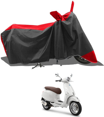 KEDIT Two Wheeler Cover for Piaggio(Red, Black)
