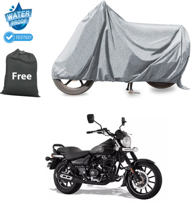 CODOKI Waterproof Two Wheeler Cover for Bajaj(Avenger Street 160, Silver)