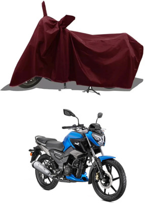 RAQTRO Two Wheeler Cover for TVS(Raider, Maroon)